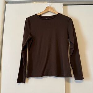 Talbots Rich Brown Pima Cotton Tee